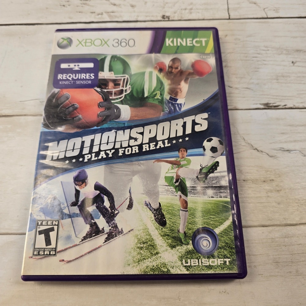 MotionSports Play For Real Xbox 360 Kinect Sports Game Ubisoft Complete CIB